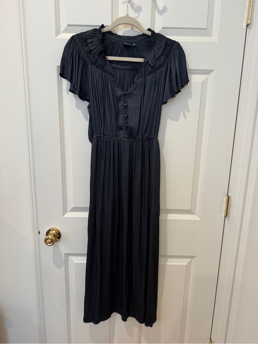 Women’s Gap Charcoal Midi Dress with Pleated Detail